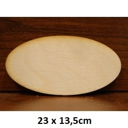 SKLEJKA #3mm Owal 23x13,5cm / tabliczka 23x13,5cm , podkładka 23x13,5  baza / 3655